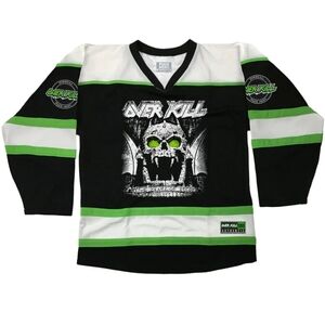 AUTHENTIC PUCK HCKY OVERKILL 'THE YEARS OF DECAY' HOCKEY JERSEY 3XL SKULL